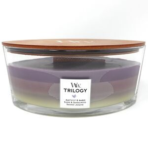 WoodWick Trilogy Amethyst Suede Jasmine Candle New
